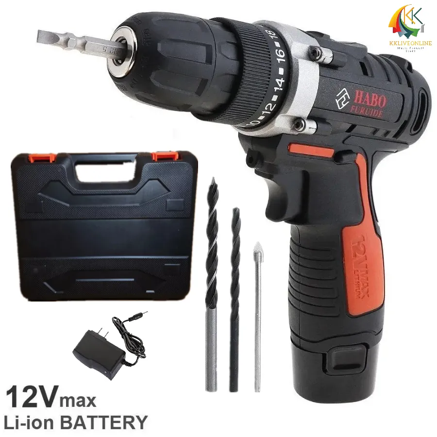 Original HABO Furuide 12V Cordless Drill HABO Screwdriver Handheld ElectricPortable Power Drills Gerudi Elektrik Lazada