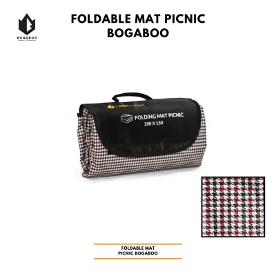 BOGABOO Tikar Piknik Lipat Waterproof Size 200 X 150 Cm - Alas Duduk Piknik - Karpet Lipat Tamasya Outdoor - Matras Foldable Travel - Matras Tenda Gunung