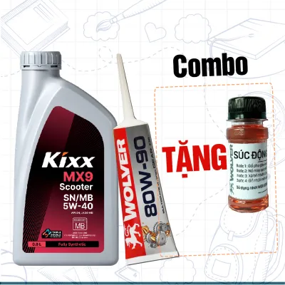 (Mẫu 2026) Nhớt Xe Ga Kixx MX9 5W40 0.8L Nhớt 100% Tổng Hợp Nhập Khẩu Hàn Quốc