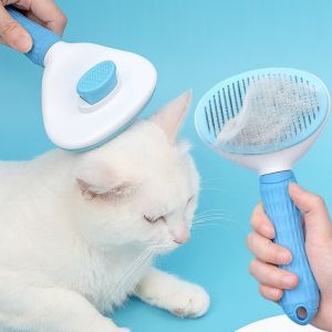 Cat and dog special grooming needle comb hair removal comb Automatic pet cleaning brush