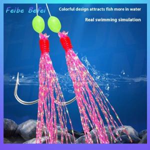 [Feibe Befei] 1 cái 6 móc nước mặn giàn 6 Chuỗi móc flasher cá thu lông câu cá Mồi Câu Cá Biển mồi cá thu