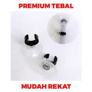 Dop PIPA PREMIUM TEBAL MULTI - Dob Tempel Pipa Selang Spiral Pompa Filter Air Power Head Dop Tempelan Lampu Celup Heater Kaca Aquarium Aquascape Kolam Ikan