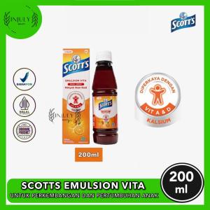 Scotts Emulsion Vita Rasa Jeruk 200ml - Suplemen Pertumbuhan Anak Multivitamin Minyak Ikan Kod