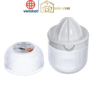 Bộ dụng cụ vắt cam bằng tay HOKORI nhựa VIỆT NHẬT cao cấp - Trong suốt có nắp - 6906