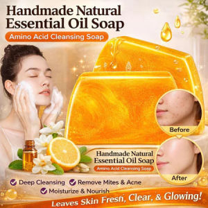 3/2/1pcs Essential Oil Whitening Soap Amino Acid Handmade Perfume Gold Long-lasting Fragrance Cleansing Soap