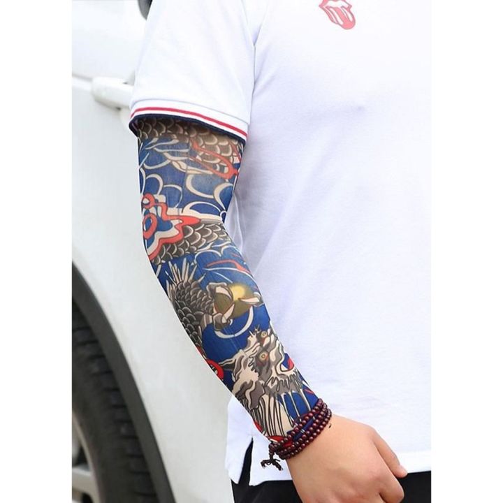 Hình xăm dán tề thiên trắng đen kín lưng 34x48cm- tặng bắp tay tattoo  15x21cm - Bộ quà tặng | TheFaceHolic.com