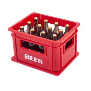 1/12 Scale Dollhouses Miniature Beer Bottle with Crate Life Like Beer Box Model Project Accessory for Model Collectors