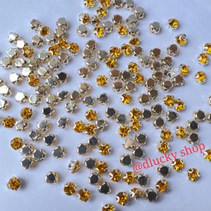 diamond jahit permata cangkang kristal 3D payet cangkang grade A premium ss 20 ukuran kecil isi 12 butir