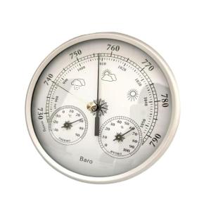 130mm Barometer Thermometers Hygrometer Stainless Steel Frame Large Fishing Weather Gauge for Outdoor Enthusiasts
