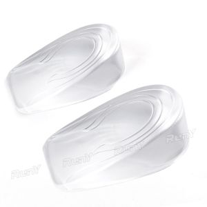 RunY 1 Pair Height Increasing Insoles Translucent Silicone Heel Pads Height Increasing 1cm/2cm/3cm