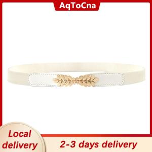 [COD] AqToCna Ship within 24 hours 1PC Versatile Dress Apparel DIY Accessories Fashion Women PU Black White Waist Band Thin Elastic Waist Belt