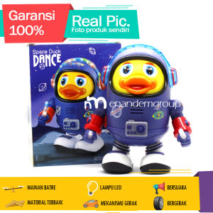 Mainan Edukasi Keceriaan Anak Bebek Astronot Dancing Duck Bersuara LED
