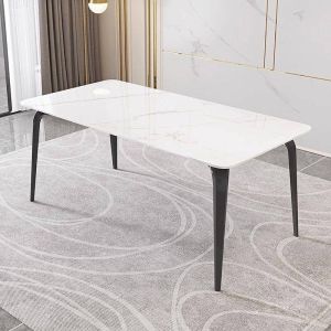 LZ-Italian minimalist dining table modern minimalist light luxury rock slab dining table household rectangular dining table