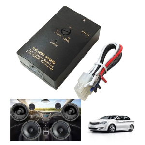 Bộ chuyển đổi trở kháng dây loa âm thanh Máy nghe nhạc stereo cho xe ô tô Bộ chuyển đổi đầu ra phụ tùng ô tô điều khiển dòng đầu ra cao đến thấp