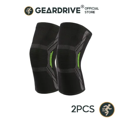 GEARDRIVE Knee Braces For Pain/Support Compression Sleeve Women and Men High Stretch Pads Running Hiking Basketball Gym Injury Recovery Workout Sports