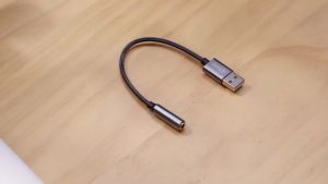 USB to 3.5mm Jack Audio Adapter External Stereo Sound Card USB-A to Audio Jack Adapter with Auxiliary Stereo Converter Compatible with Desktop Laptop Linux and More!