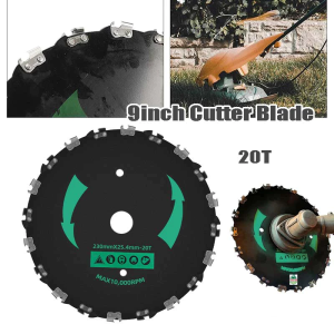HOHODALINK Bilah melingkar mesin pemotong rumput 20T Aksesori alat pemotong rumput melingkar baja mangan