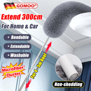 300cm Adjustable Microfiber Feather Duster with Telescopic Pole Dust Dusting Stainless Steel Long Handle Car Wall Window Household Dusting Brush For Cleaning Telescopic Retractable Duster