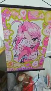 35x45cm New TV ALIEN STAGE Mizi Sua Till Ivan Hyuna Luka Scroll Canvas Posters and Prints Decoration Wall Hanging Painting Charlotte Valentines Day Gift