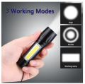 XPE+ Police Cree LED Built-in Battery Flashlight Rechargeable Waterproof USB Charge. 