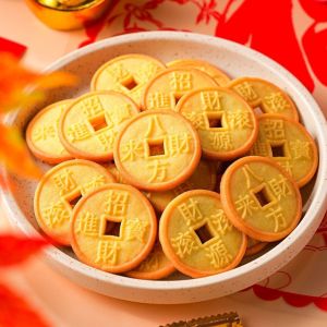 Money Cookies Gold Coin Cookies Snacks Money Style Biscuits Snacks