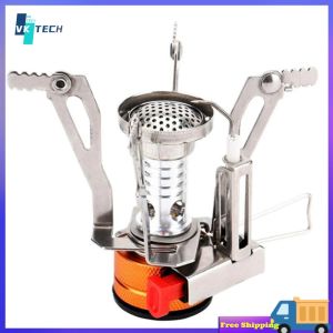 [ VKTECH ] 3000W Outdoor Mini Gas Stove with Piezo Portable Gas Furnace Tourist Camping Burners for Camping Hiking