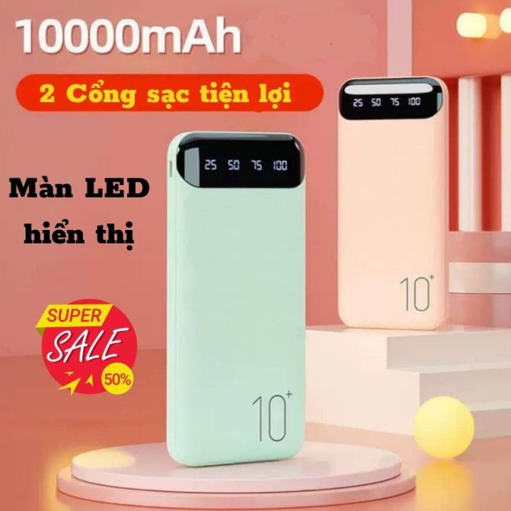 [Mới 2022] Sạc dự phòng, Pin sạc dự phòng tích hợp màn hình Led hỗ trợ ...