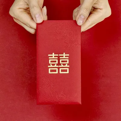 (SG Ready Stock) Wedding Hong Bao | Subtle Dragon & Phoenix Design Ang Pao | Red Packet | Hongbao Angpao | Red Envelope | 10 Pieces
