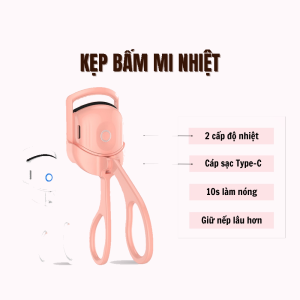Máy Uốn Mi Nhiệt Thông Minh Làm Cong Tự Nhiên Giữ Nếp 48H Sử Dụng Sạc TYPE-C - Máy Kẹp Mi Điện Nhỏ Đa Năng