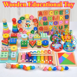 7 in 1 Wooden Educational Toy Gift Childrens Building Block Toy Color Building Block Puzzle