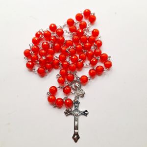 Kalung Rosary Warna 5 Benua Akrilik 8 mm