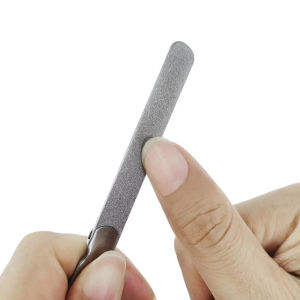 WOOLOVE 1pc Stainless Steel Double Side Nail File Styling Accessories Polish Remover For Buffer Manicure Tools For Salon Home And Travel