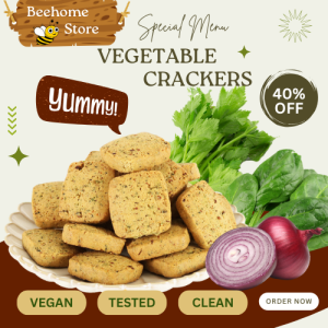 READY | Sugar-Free Vegetable Crackers – Healthy Low-Carb Snack Made with Real Veggies Fruit Garden