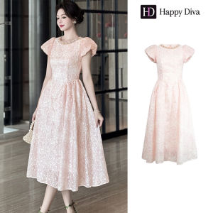 Happy Diva Womens Dresses Pink Apricot Lace Dress Casual Dresses Formal Party Evening Dresses Wedding Dresses Student Graduation Ceremony Dresses 45147