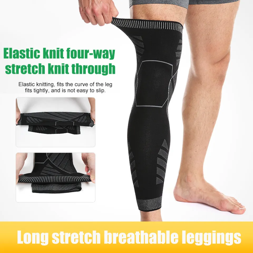 1PCS Full Leg Sleeve Long Compression Knee Brace Protect Leg for Men and  Women knee compression