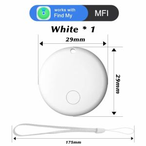 Mini Bluetooth Smart GPS Tracker Works With iPhone Find My App (iOS only) Anti Lost Alarm Tracker Reminder Device Key Finder Child Bag Wallet Finder Water-Resistant Replaceable Battery Car Pet Dog Locator Smart Tag