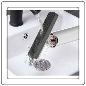 【JJ HOME】Mini Sponge Mop for Sink and Kitchen Hands-Free Foldable Desktop Cleaning Tool with Absorbent Head