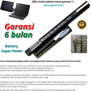 BATERAI SONY VAIO VPCEG38FG VPCEG14FX VPCEG15EA VPCEG15EG VPCEG15EH VPCEG35EG VPCEG28FG VPCEG25EG VPCEG18FG VPCEG2AEN VPCEG28FN new high quality laptop battery