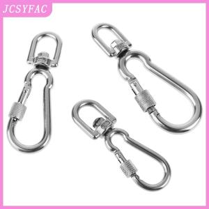 JCSYFAC Stainless Steel Swivel Snap Hooks Locking Dog Leash Buckle Quick Release Buckle Carabiner Clips For Dog Walking Camping
