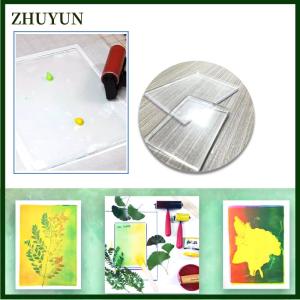 ZHUYUN 1 pcs Gel Báo Chí monoprinting in tấm gel tấm cho Báo Chí nghệ thuật cho thẻ làm scrapbooking nghệ thuật