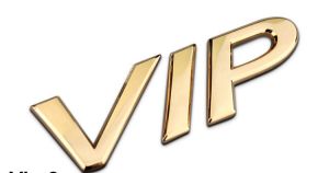 logo chữ VIP chữ rờimàu vàng gold mạ crom sang trọng dán oto xe máy