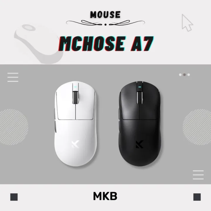 Mchose A7 High Performance 8KHz Polling Rate Tri-Mode Bluetooth Wireless Gaming Mouse PAW3395