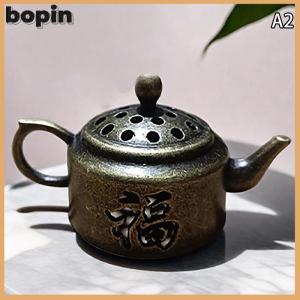 Bopin กระถางธูปทองเหลืองลายมังกรฟีนิกซ์มีช่องใส่ธูปเครื่องหอม