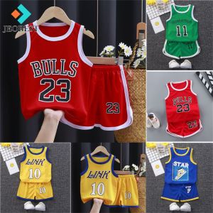 JEOBEST ชุดกีฬาเด็ก ชุดบาสเด็ก ชุดเสื้อกล้ามเด็ก เสื้อกล้ามเด็ก อายุ 1-5 ขวบ ชุดเด็กผู้ชาย ชุดเด็กผู้ชาย Muqinyucl