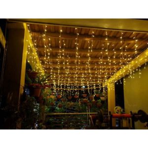 Đèn Led Mành Rủ Không Nháy 6M 30 Sợi Bóng Chớp Trang Trí Đám Cưới.