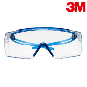 3M SecureFit SF3701AS Blue Temple Clear OTG (over-the-glass) Anti-Fog Anti- Scratch UV lens with Scotchgard safety protective eyewear ANSI Z87.1-2015 / ANSI-ISEA Z87.1-2020