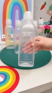 Food-Grade PP5 Condiment Squeeze Bottles Transparent Oil Sauce Dispenser Kitchen Storage Bottle