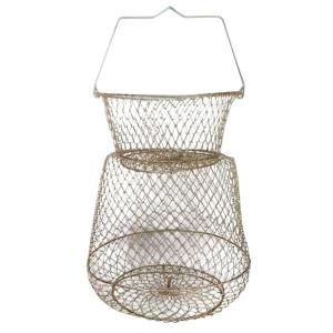Steel Wire Fish Basket Collapsible Fish Crab Craw Fish Net Portable Fishing Basket Cage Outdoor Fishing Accessories