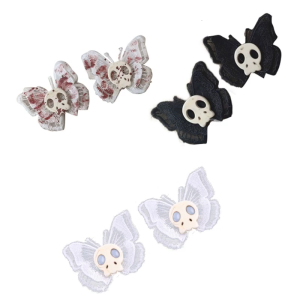 Novelty Hair Pins Elastic Headband for Butterfly Skeleton Shape Hair Ropes Women Ponytail Holder for Girls Hair Style Ma