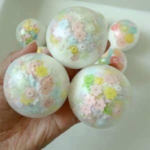JPTD Moldable Clay Craft Balls Non-bounce Hand Relax Blocks Filled Squishy Creative Handmade Handmade Squeeze Balls Kids Adults